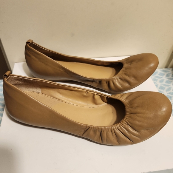 J. Crew Shoes - Brand New J.Crew "Anya" Cognac Leather Ballet Flats sz.9.5 Ret.$129
